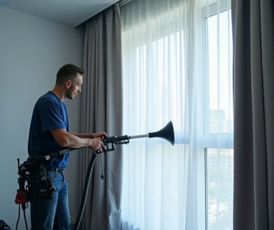 Professional commercial curtain cleaning process equipment Matty Curtain Cleaning miners-rest-vic
