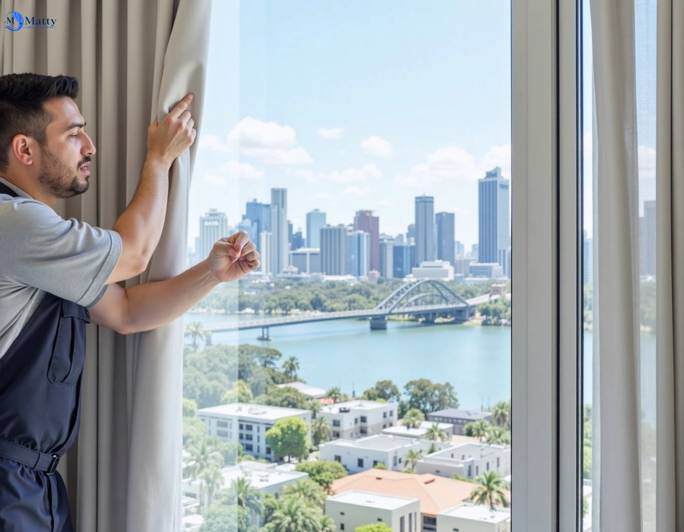 Professional curtain steam cleaning service miners-rest-vic QLD by Matty Curtain Cleaning