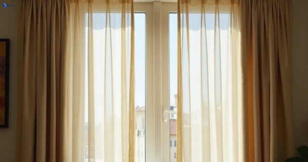 Dull dusty drapes in miners-rest-vic before professional cleaning